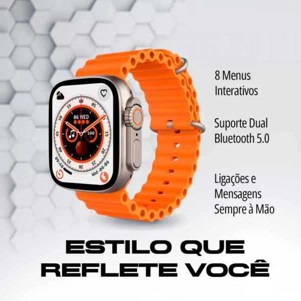 Relógio Inteligente Smartwatch 49mm com 02 Relógios e 06 Pulseiras